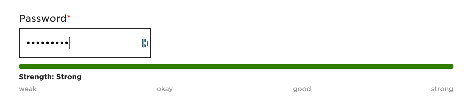 silverstripe password strength bar